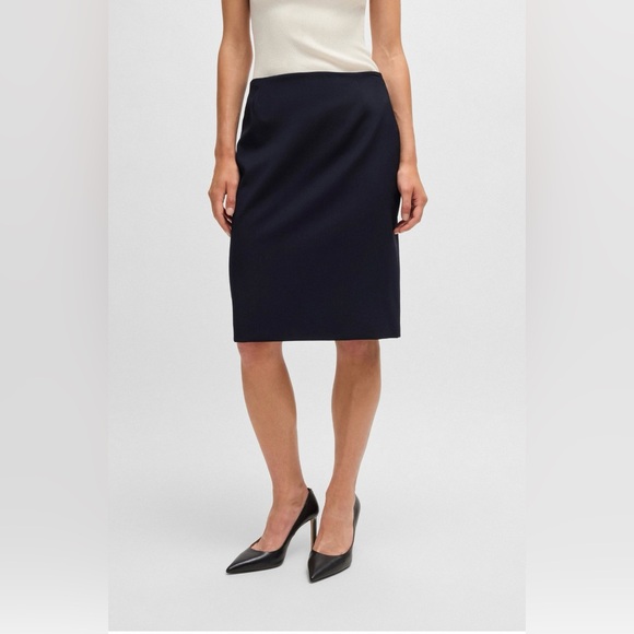 Hugo Boss Dresses & Skirts - Hugo Boss Vilea Slim-Fit Pencil Skirt In Virgin Wool- 10 (L)